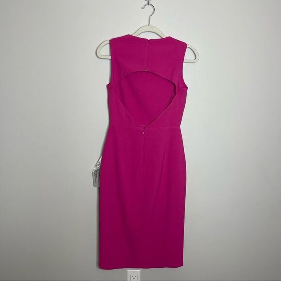 Dress the Population Maeve High Neck Back Cut Out Body Con Dress with Front Slit - Picture 10 of 10